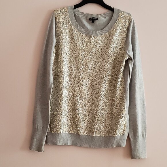 Gray Sequin Sweater [Express] [Size M] - Picture 1 of 5